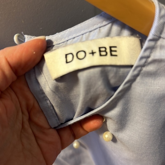 Do + Be blue pearl top size m medium - Picture 2 of 4